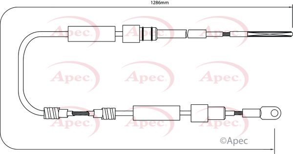 Apec CAB1029 Cable Pull, parking brake - 1