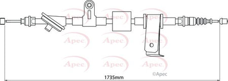 Apec CAB1030 Cable Pull, parking brake - 1