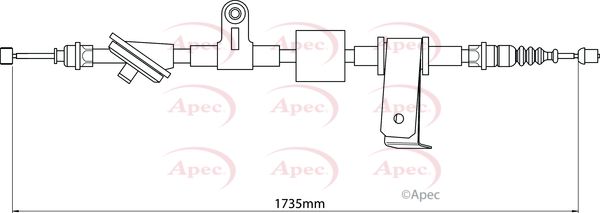 Apec CAB1030 Cable Pull, parking brake - 1