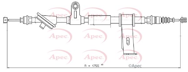 Apec CAB1031 Cable Pull, parking brake - 1