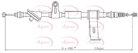 Apec CAB1031 Cable Pull, parking brake - 1