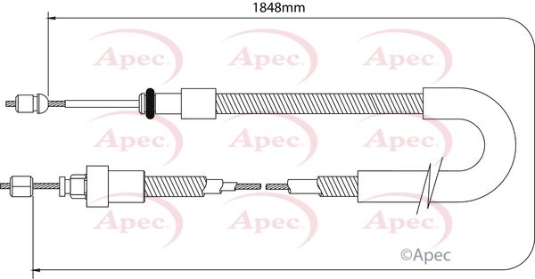 Apec CAB1033 Cable Pull, parking brake - 1