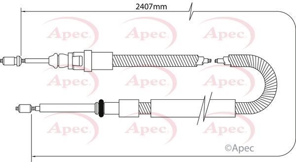 Apec CAB1034 Cable Pull, parking brake - 1