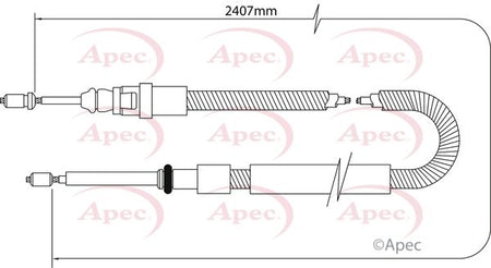 Apec CAB1034 Cable Pull, parking brake - 1