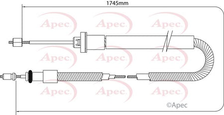 Apec CAB1035 Cable Pull, parking brake - 1