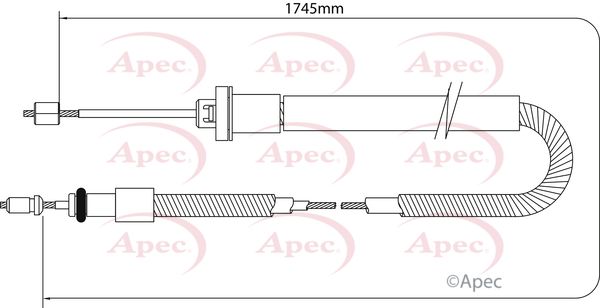 Apec CAB1035 Cable Pull, parking brake - 1