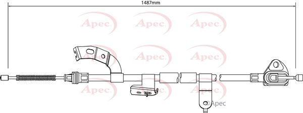 Apec CAB1036 Cable Pull, parking brake - 1