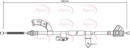 Apec CAB1036 Cable Pull, parking brake - 1