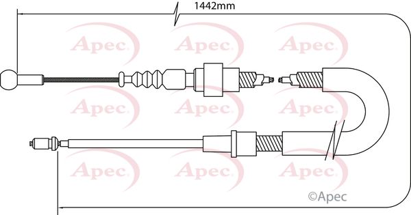 Apec CAB1040 Cable Pull, parking brake - 1