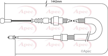 Apec CAB1040 Cable Pull, parking brake - 1
