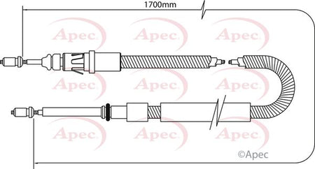 Apec CAB1041 Cable Pull, parking brake - 1