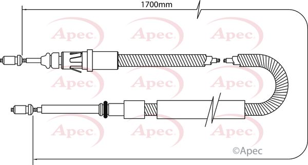 Apec CAB1041 Cable Pull, parking brake - 1
