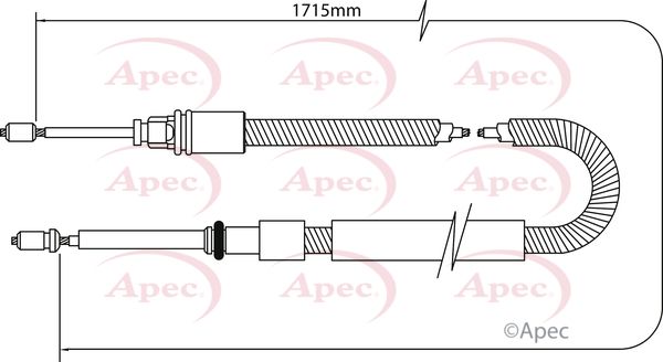 Apec CAB1042 Cable Pull, parking brake - 1