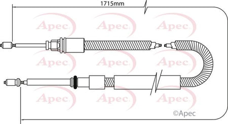 Apec CAB1042 Cable Pull, parking brake - 1