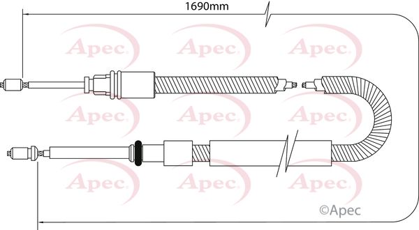 Apec CAB1044 Cable Pull, parking brake - 1