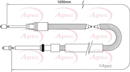 Apec CAB1044 Cable Pull, parking brake - 1