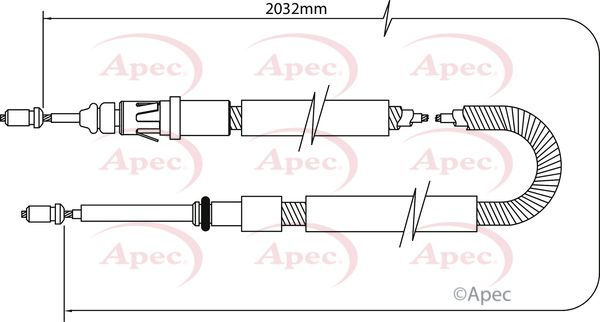 Apec CAB1046 Cable Pull, parking brake - 1