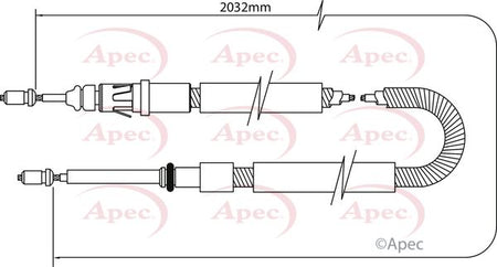 Apec CAB1046 Cable Pull, parking brake - 1