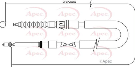 Apec CAB1047 Cable Pull, parking brake - 1