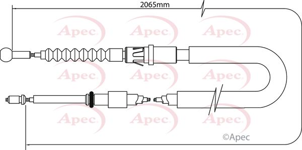 Apec CAB1047 Cable Pull, parking brake - 1