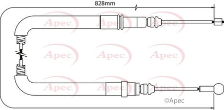 Apec CAB1048 Cable Pull, parking brake - 1