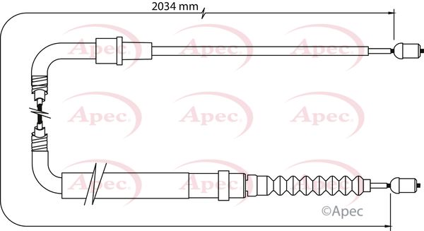 Apec CAB1049 Cable Pull, parking brake - 1