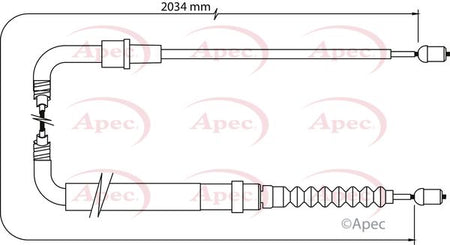 Apec CAB1049 Cable Pull, parking brake - 1