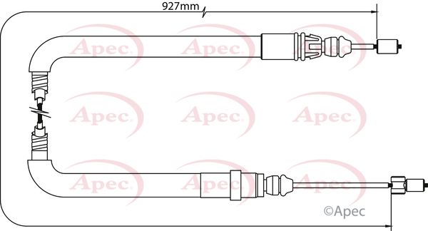 Apec CAB1050 Cable Pull, parking brake - 1