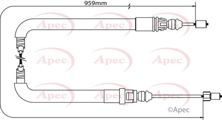 Apec CAB1051 Cable Pull, parking brake - 1