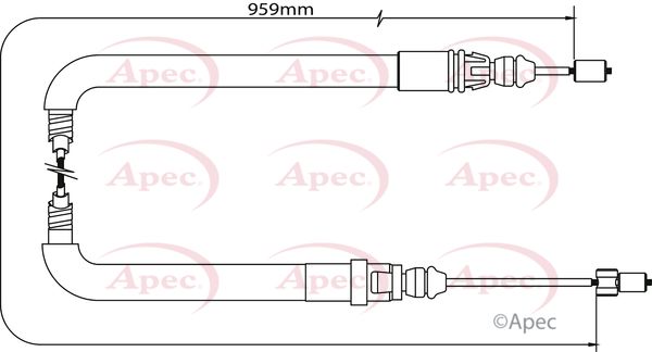 Apec CAB1051 Cable Pull, parking brake - 1