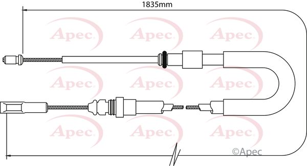 Apec CAB1052 Cable Pull, parking brake - 1