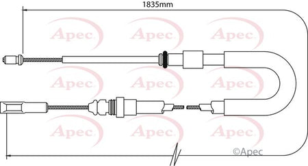 Apec CAB1052 Cable Pull, parking brake - 1