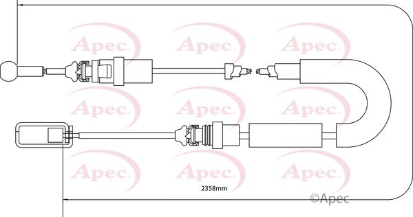 Apec CAB1053 Cable Pull, parking brake - 1