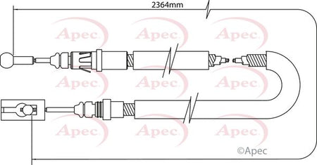 Apec CAB1054 Cable Pull, parking brake - 1