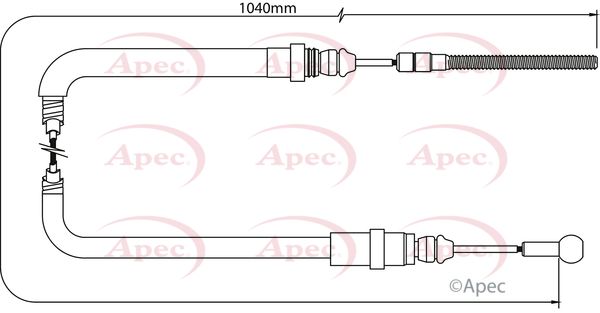 Apec CAB1055 Cable Pull, parking brake - 1