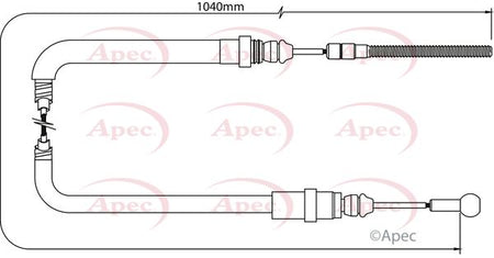 Apec CAB1055 Cable Pull, parking brake - 1