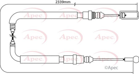Apec CAB1056 Cable Pull, parking brake - 1