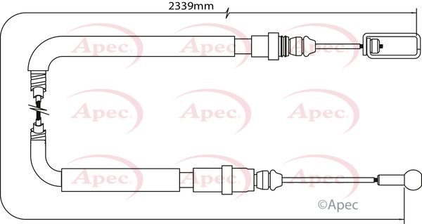 Apec CAB1056 Cable Pull, parking brake - 1