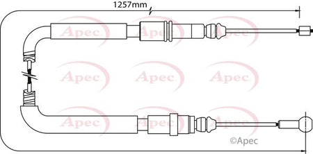 Apec CAB1057 Cable Pull, parking brake - 1