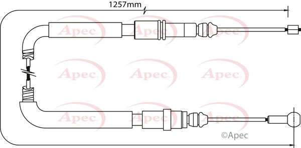 Apec CAB1057 Cable Pull, parking brake - 1
