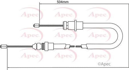 Apec CAB1058 Cable Pull, parking brake - 1