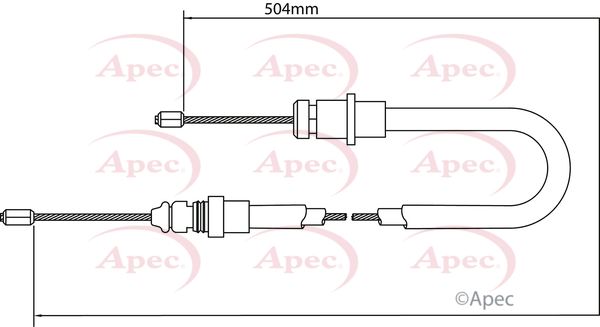 Apec CAB1058 Cable Pull, parking brake - 1