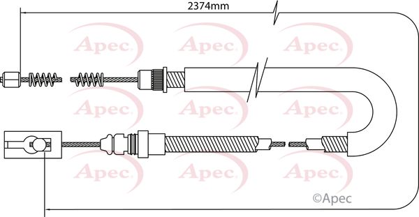 Apec CAB1059 Cable Pull, parking brake - 1