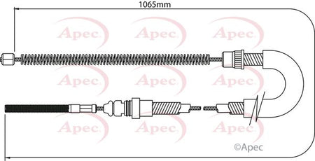 Apec CAB1060 Cable Pull, parking brake - 1