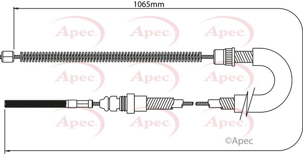 Apec CAB1060 Cable Pull, parking brake - 1