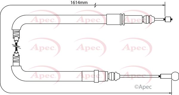 Apec CAB1061 Cable Pull, parking brake - 1