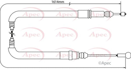 Apec CAB1061 Cable Pull, parking brake - 1