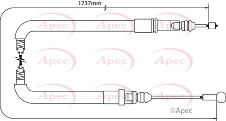 Apec CAB1062 Cable Pull, parking brake - 1