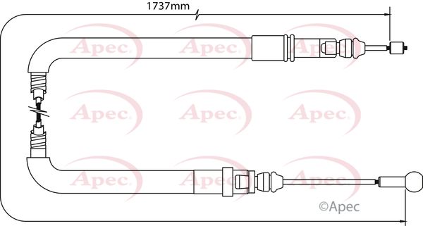Apec CAB1062 Cable Pull, parking brake - 1