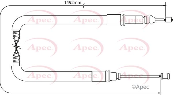 Apec CAB1063 Cable Pull, parking brake - 1